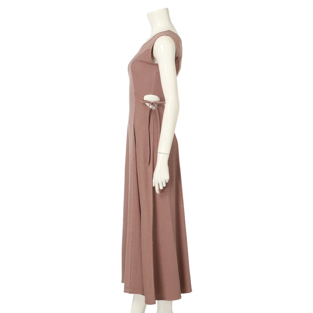 DVF✩コットン Aライン ラップワンピース ブラウン セール】配色ステッチプリンセスラインワンピース(505869791