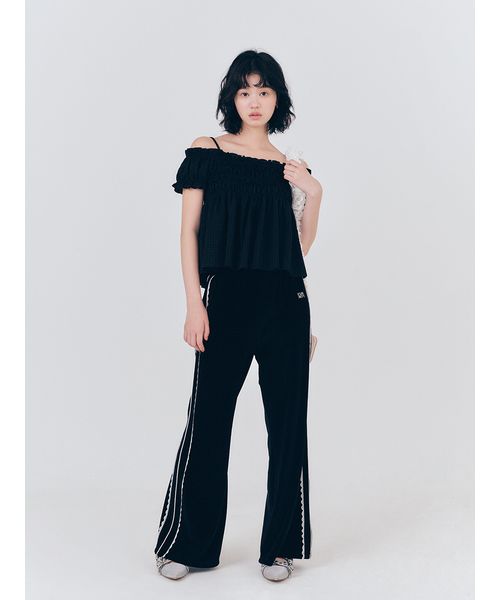 サイドレースベロアトラックパンツ(508387402) | FURFUR(FURFUR