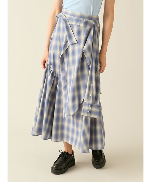 シャツドッキングチェックスカート(508387427) | FURFUR(FURFUR
