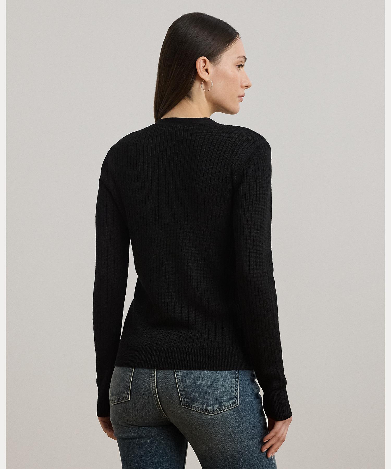 【新品未使用】POLO RALPH LAUREN リブド リネン カーディガン リブニット リネンブレンド Vネック カーディガン(508387995