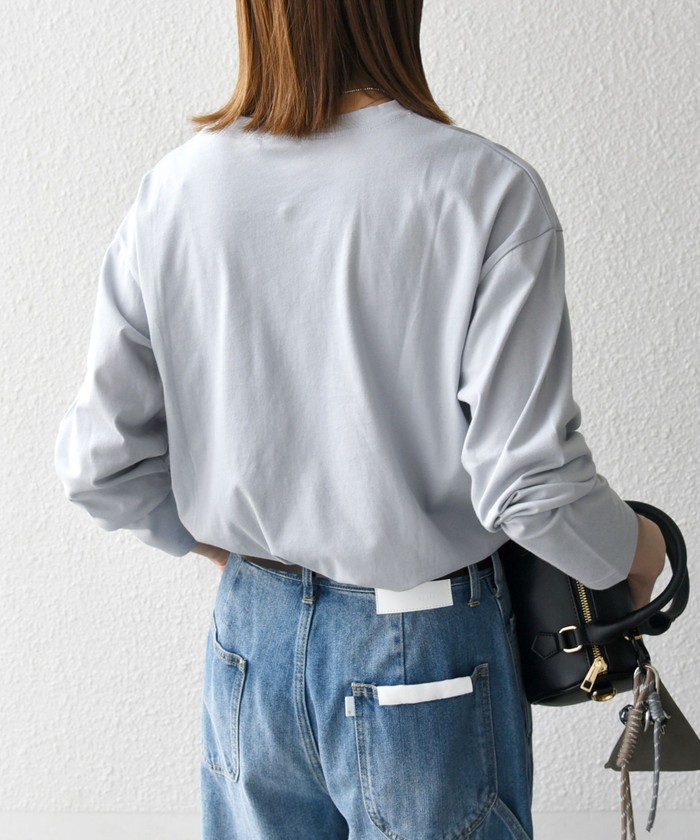 tシャツ 「SHIPS any別注」MONMIMI:「洗濯機可能」ロゴ プリント ロンTEE 25AW レディース SHIPS｜【SHIPS any別注】MONMIMI:<洗濯機可能>ロゴ プリント