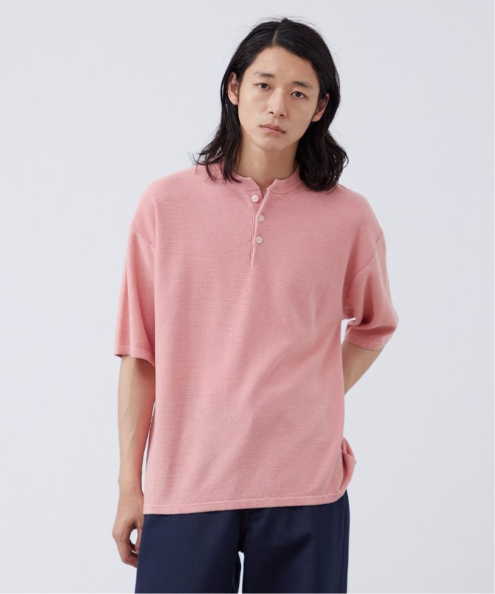 フェード加工 ヘンリーネック 半袖ニット(508388612) | ベーセー