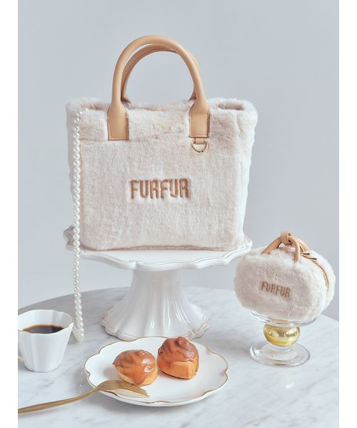 FURFUR エコファートートバッグ ホワイト FURFUR (12%OFF) /ファーファー'エコファートートバッグ'' 24
