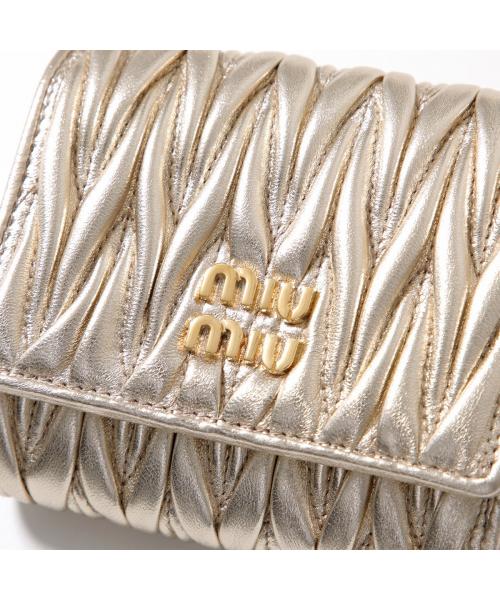 MIUMIU 折財布 MATELASSE 5MH033 AFPP ミュウミュウ Miu Miu MIUMIU 三つ折り財布 MATELASSE 5MH033