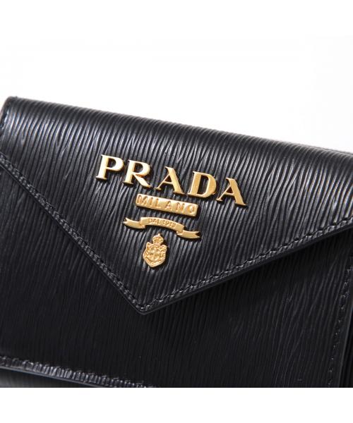 PRADA 三つ折り財布 1MH021 2B6P メタルロゴ プラダ PRADA PRADA 三つ折り財布 1MH021 2B6P メタルロゴ
