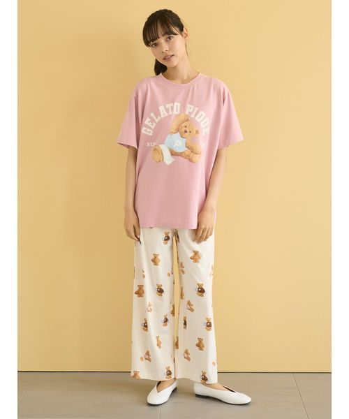 GELATO PIQUE テディベア スウェット HOMME】スポーティベア裏毛プルオーバー(カットソー・Tシャツ