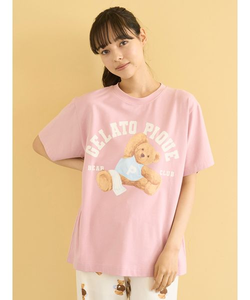 GELATO PIQUE スリーブTシャツ&ショートパンツセット ONLINE限定】スポーティーベアワンポイントTシャツ&総柄