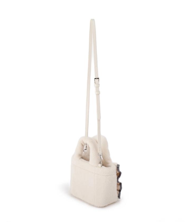新品タグ付き★JILL STUART フェイクファー　デニムジャケット ２way wink J ワンハンドル2wayフェイクファーバッグ(506905781