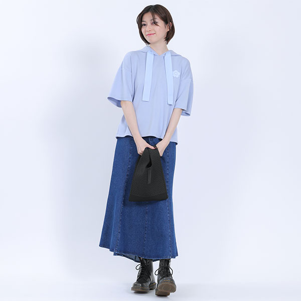 2-5日着 MARY QUANT ロゴテープ メッシュニット ミニトート メッシュニット ミニトート | マリークワント(MARY QUANT