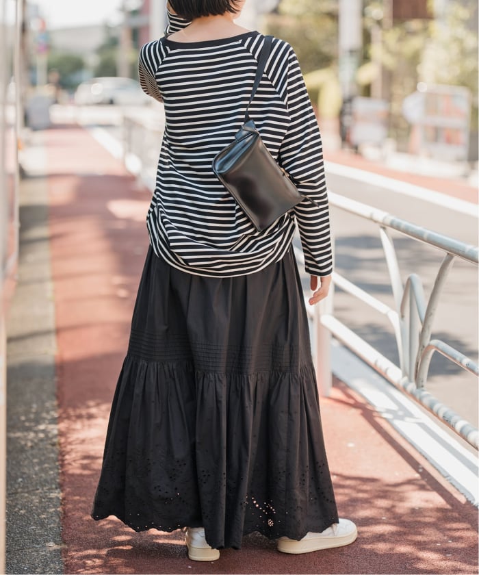 Spick and Span ボートネックバックタックプルオーバー 追加2》ボートネックバックタックプルオーバー（Tシャツ