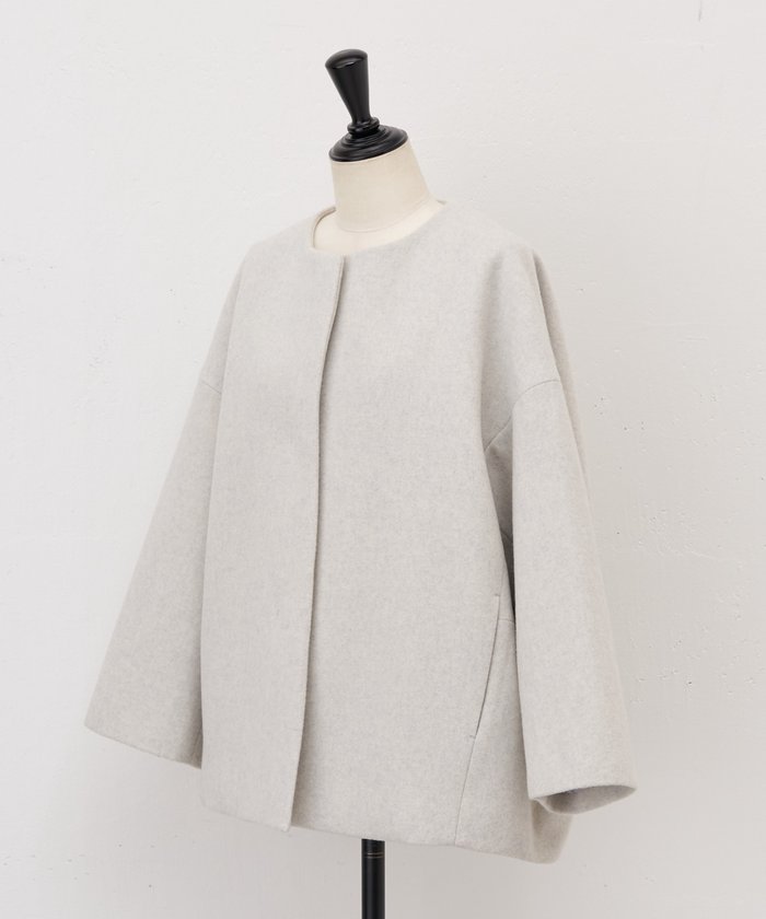 に*あ様 BEARDSLEY 後ろぷっくりウールショートコート 後ろぷっくりウールショートコート（その他アウター