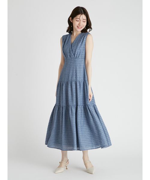 Blueleaのオリジナルジャガードワンピース Jacquard long dress 即納 | Bluelea
