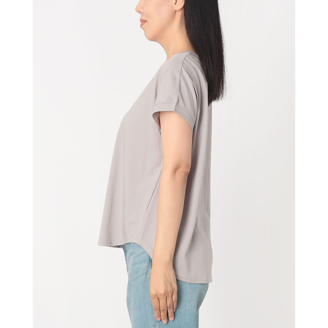 tシャツ EGLANTINE ネコデザイン刺繍カットソー レディース エグランティーヌ EGLANTINE ネコデザイン刺繍カットソー
