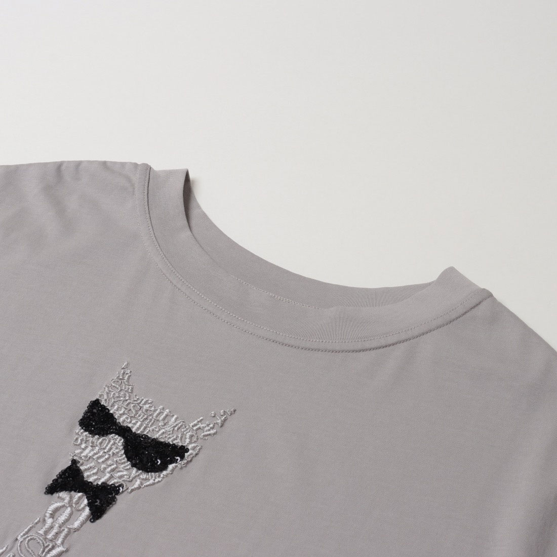 tシャツ EGLANTINE ネコデザイン刺繍カットソー レディース エグランティーヌ EGLANTINE ネコデザイン刺繍カットソー