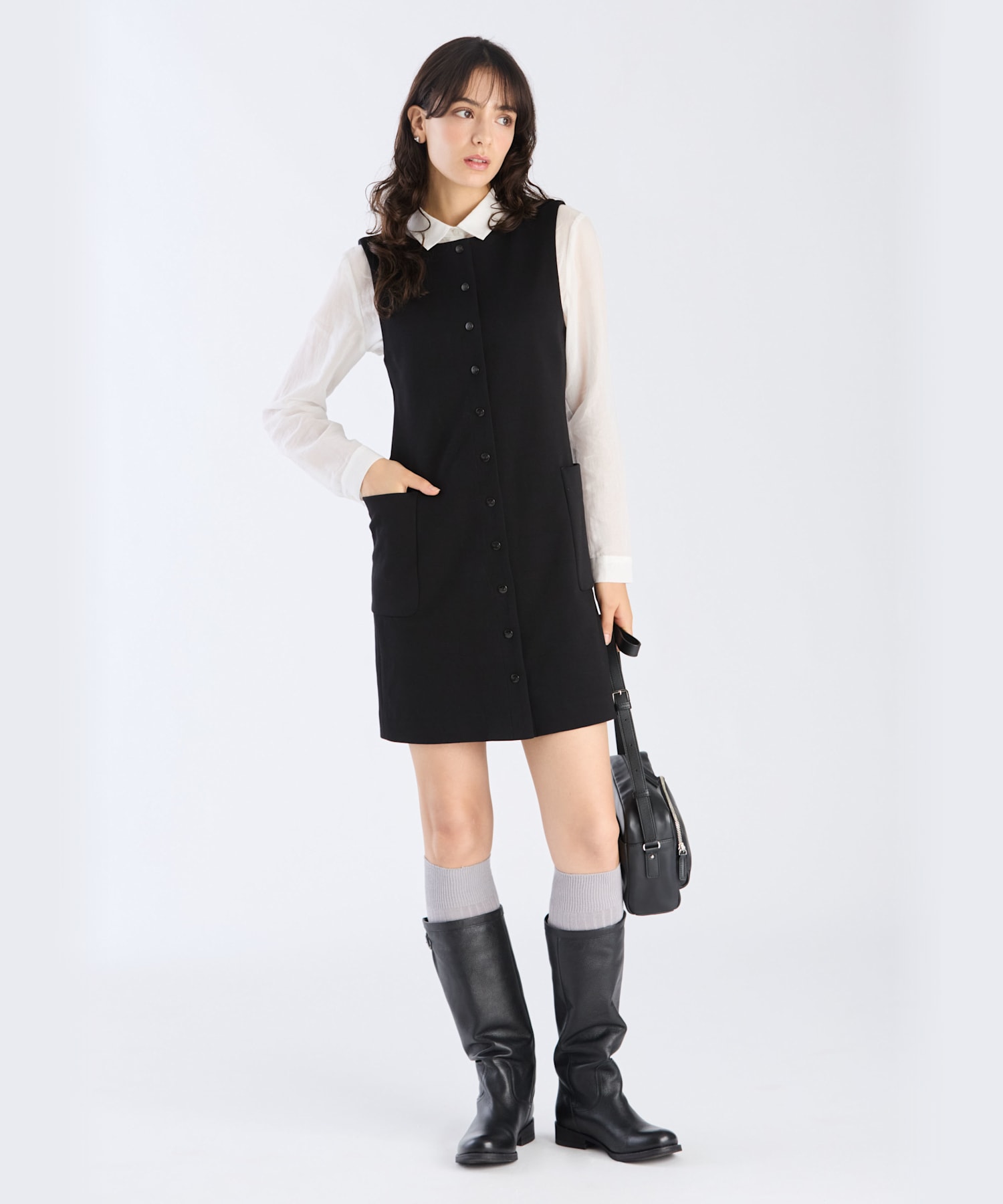 【関税なし】HOBBS ホッブス amelie エンパイアウエスト ドレス ニューロングドレス ｜To b. by agnès b.（トゥービー バイ