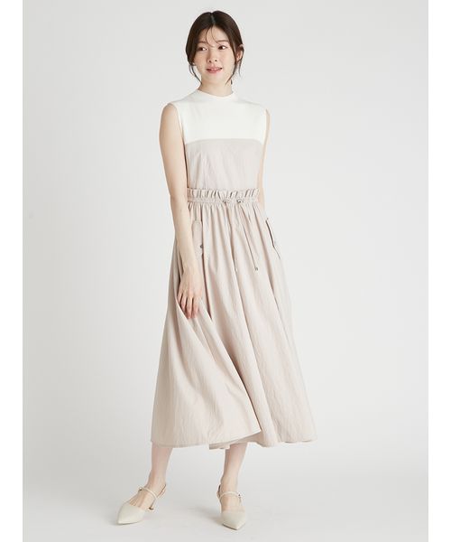 新品タグ★CELFORD｜定価2.6万 24SS ニットドロストワンピース ドロストニットドッキングワンピース(508399403) | CELFORD