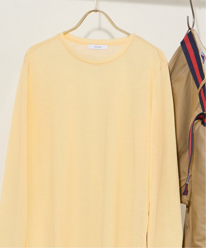 【新品タグ付き】TODAYFUL シアークルーネックロングTシャツ　クリーム色 新品タグ付き】TODAYFUL シアークルーネックロングTシャツクリーム色