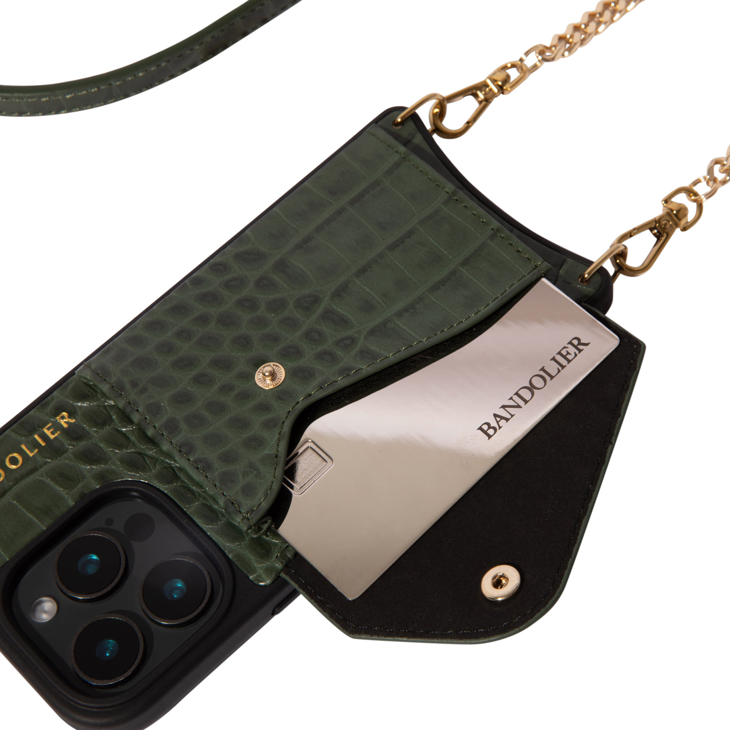 安心の国内発送 VIVIAN iPhoneケース サイドスロット BANDOLIER 16 Series】VIVIAN SIDE SLOT CROC BROWN ヴィヴィアン サイド