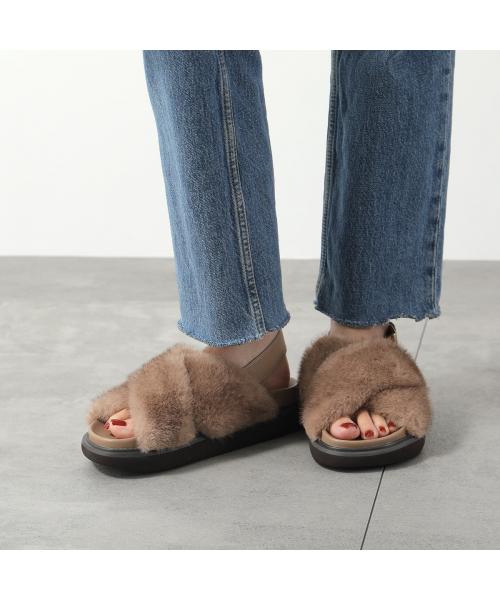 ATELIER BRUGGE サンダル Fur cross sandals 25KS-62 ファー ATELIER BRUGGE サンダル Fur cross sandals 25KS－62 ファー