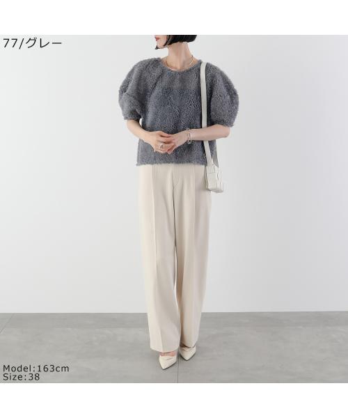 NUS ヌース ブラウス 35526 レディース UZUMAKI チュールランタンスリーブ 五分袖 クルーネック プルオーバー カラー3色 ヌース NUS NUS ブラウス 35526 UZUMAKIチュールランタン