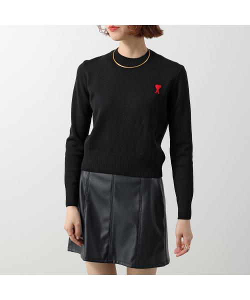 ami paris アミパリス セーター BFFKS001.001 レディース ニット ハートロゴ刺繍 ウール 001/NOIR AMI Alexandre Mattiussi ami paris アミパリス セーター