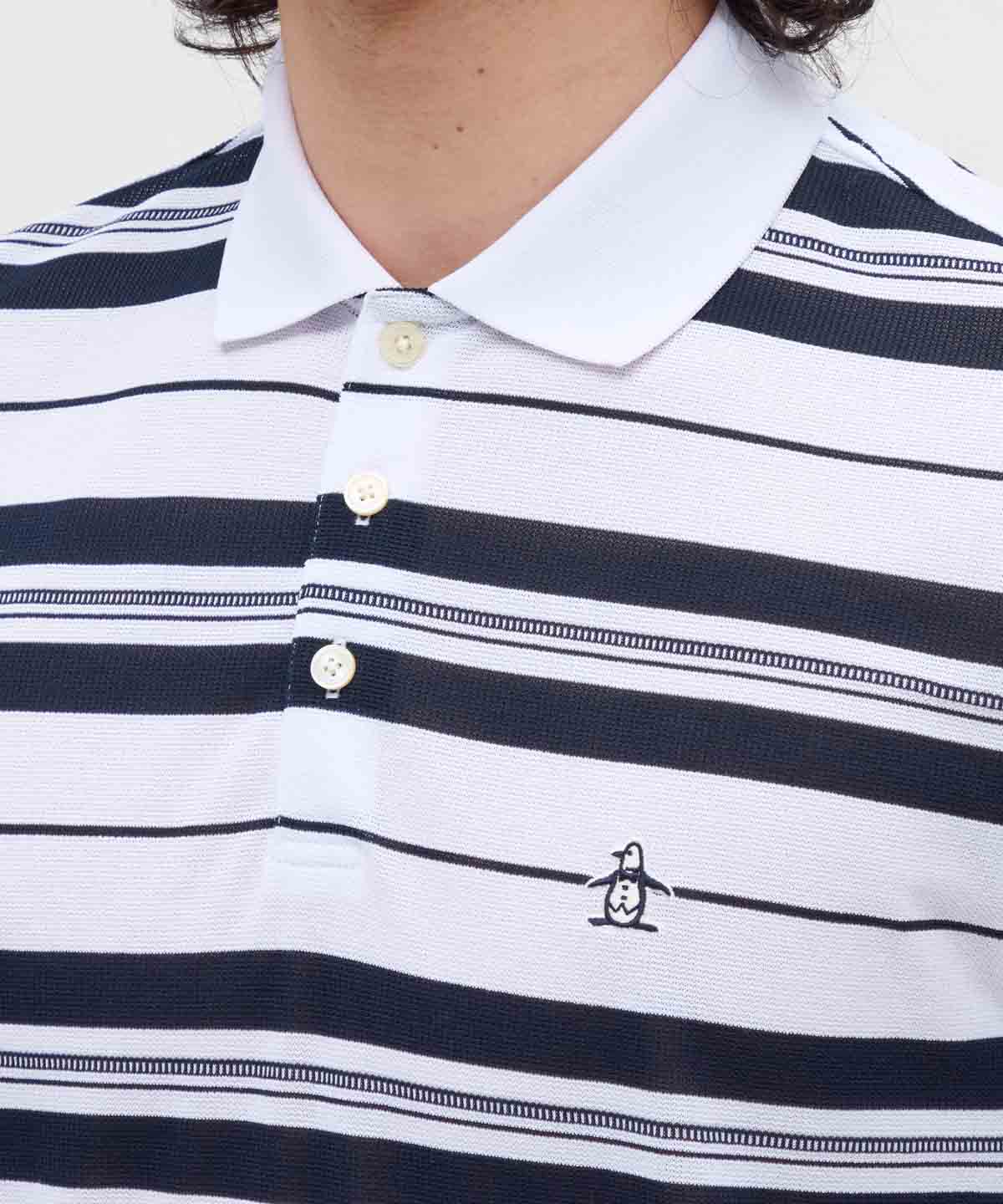 マンシングウェア Munsingwear 吸汗速乾先染めボーダー半袖