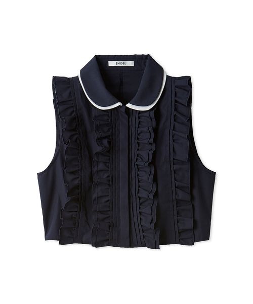 ノースリクロップドフリルシャツ SNIDEL｜ノースリクロップドフリルシャツ | Rakuten Fashion