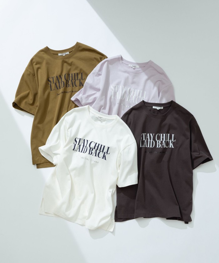 【新品未使用】ユキエモン Tシャツ おいのりリス 半袖M ブラウン オーガニックコットン肩切替後ろタックカッププリントTシャツ