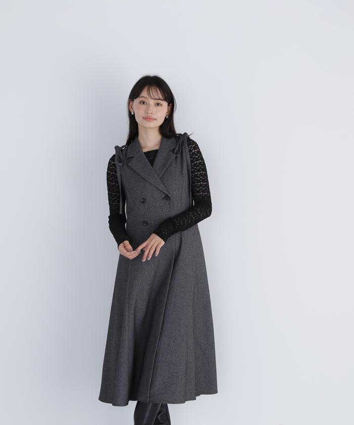 NATURAL BEAUTY BASIC　ショルダーリボンナロージャンスカ ショルダーリボンナロージャンスカ｜ナチュラルビューティー