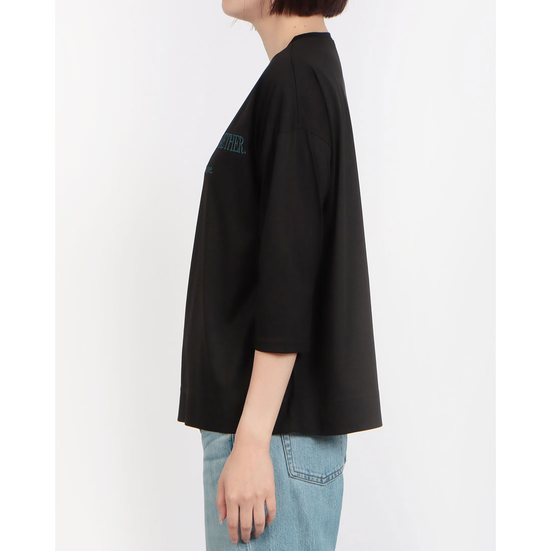 tシャツ BRODIAEA 七分袖ロゴ刺繍Ｔシャツ レディース ブローディア BRODIAEA 七分袖ロゴ刺繍Tシャツ(508404111