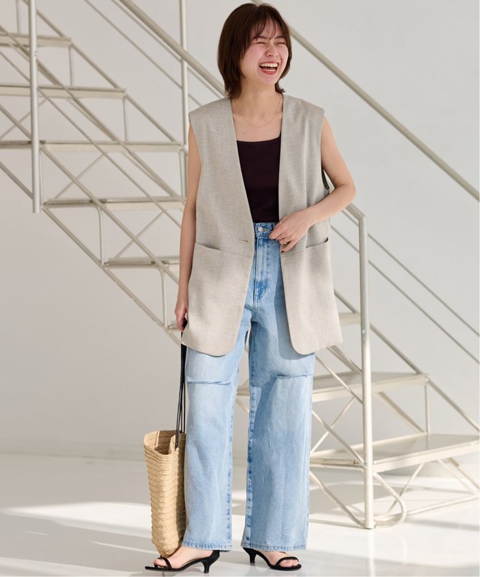 JOURNAL STANDARD relume ノーカラージレ 追加4》ノーカラージレ（ジレ）｜JOURNAL STANDARD relume