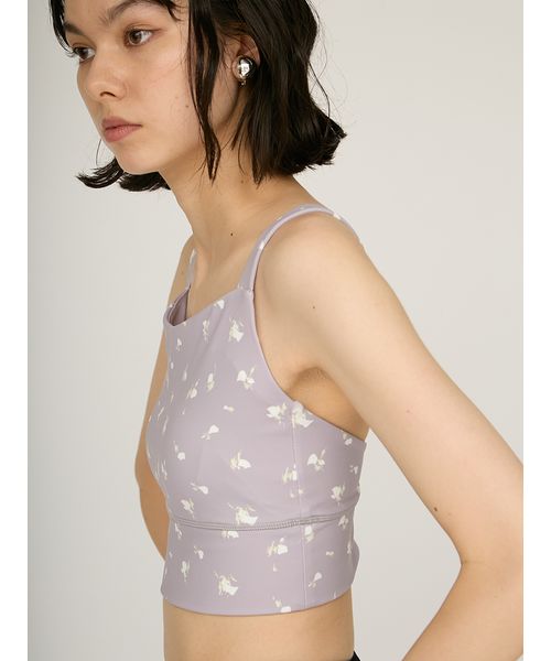 emmi atelier - 【週末限定お値下げ】Julier Paleflowerプリントブラトップ ディフォームフラワーブラトップ(508406281) | emmi atelier