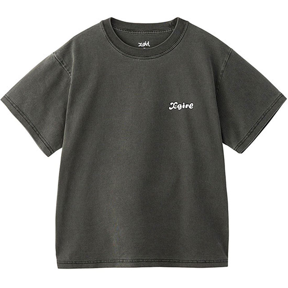 エックスガール X－girl FIRE HEART LOGO S/S TEE OLIVE