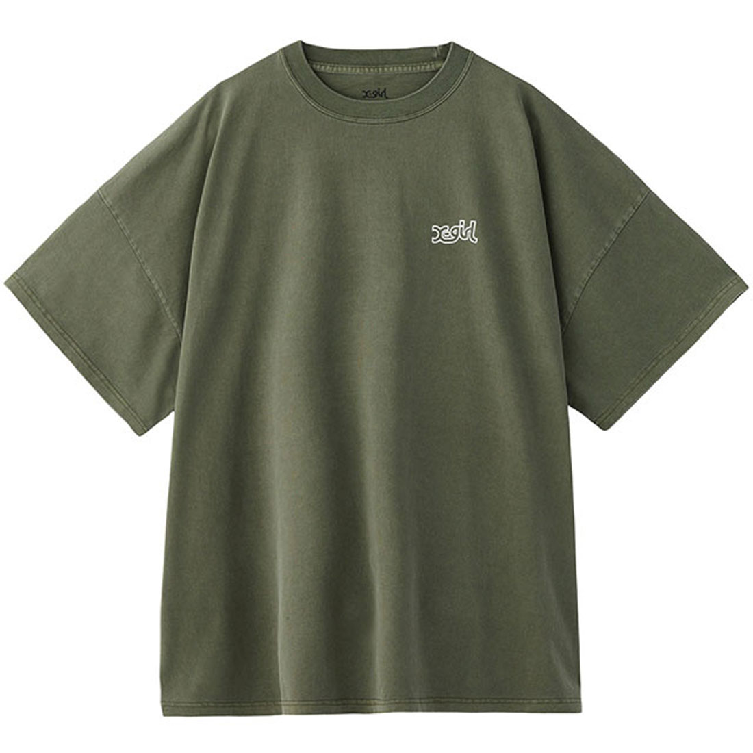早い者勝ち X-girl OVER PRINT MILLS LOGO S/S BIG TEE DRESS OVER PRINT MILLS LOGO S/S BIG TEE DRESS（ワンピース）｜X