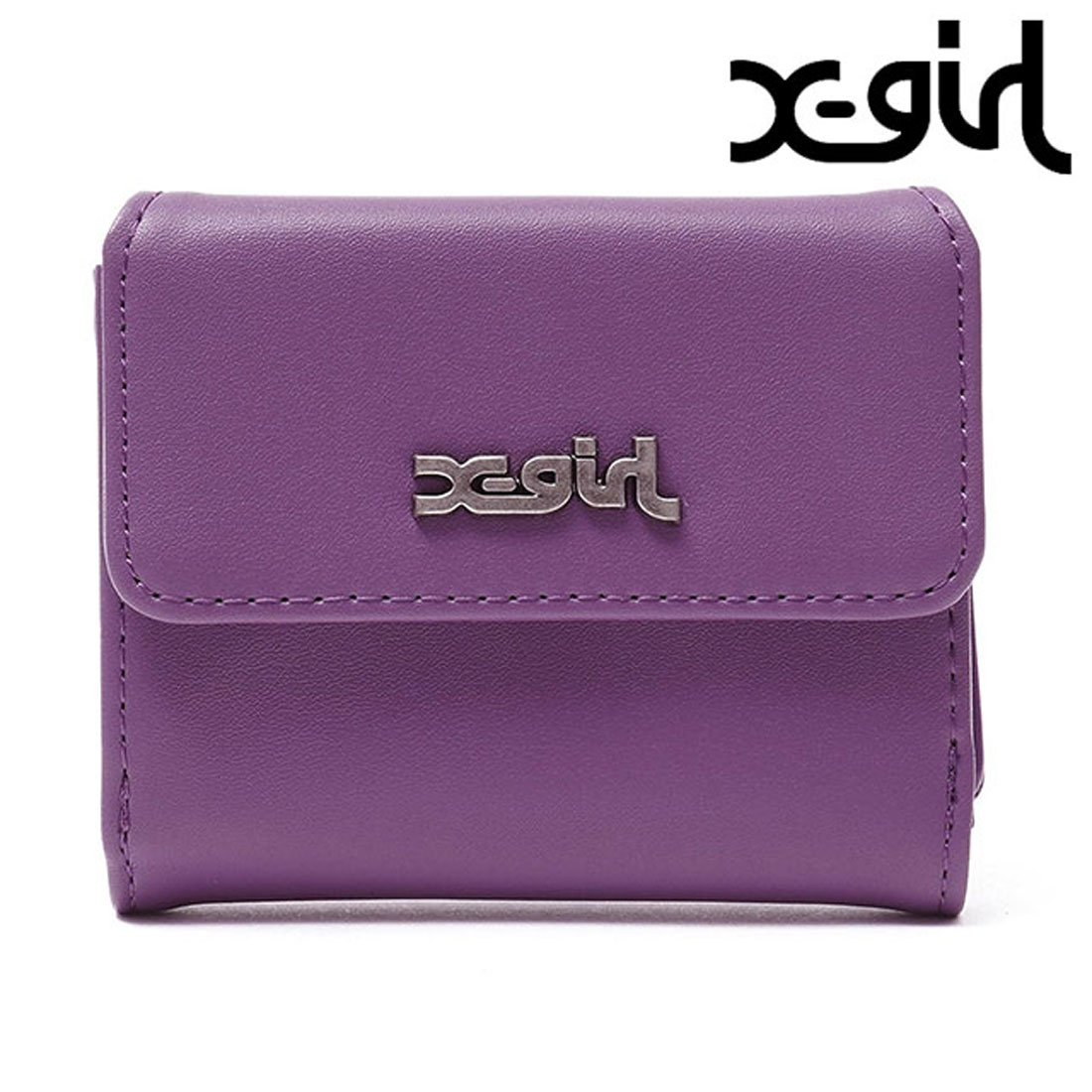 エックスガール X－girl MILLS LOGO FAUX LEATHER MINI WALLET