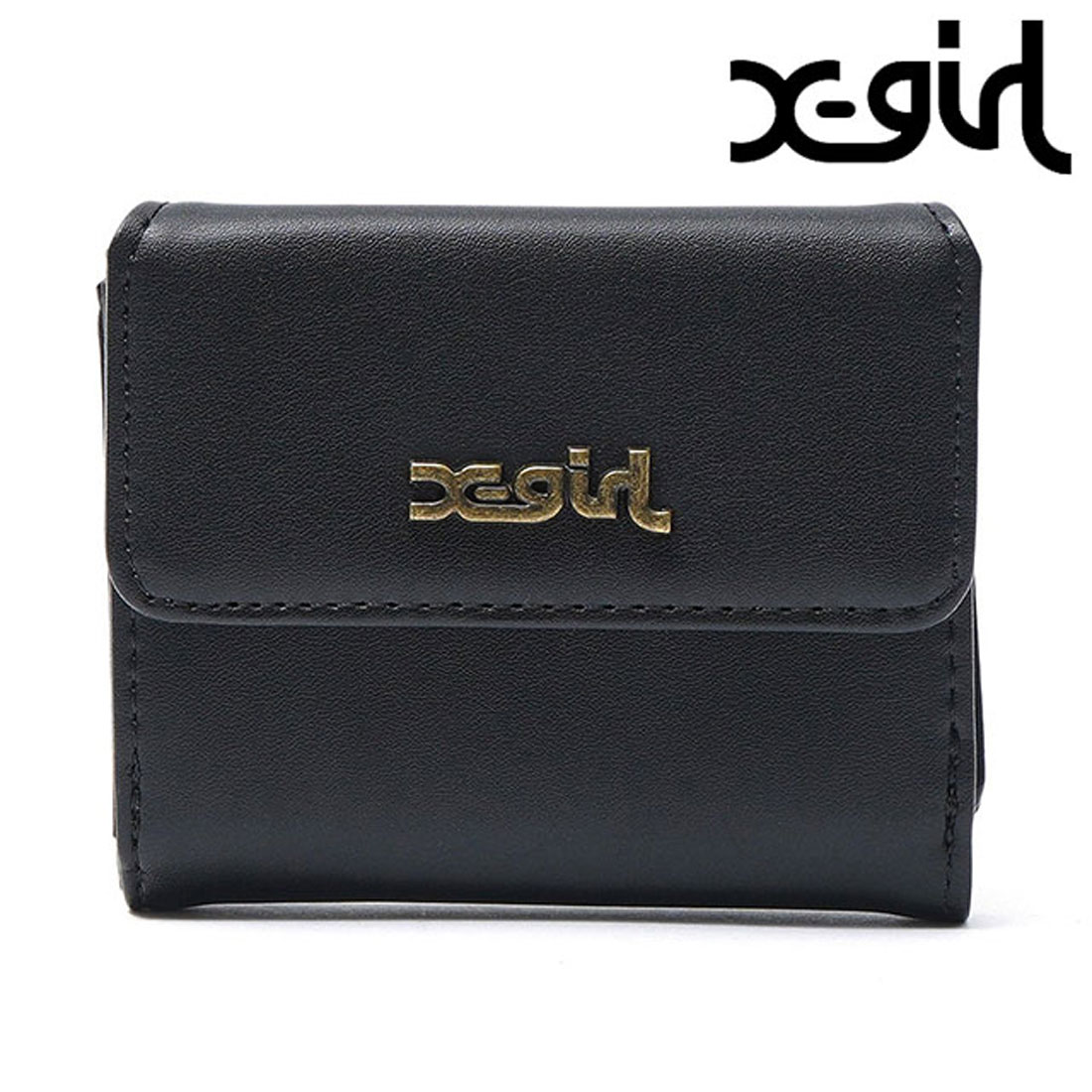 エックスガール X－girl MILLS LOGO FAUX LEATHER MINI WALLET