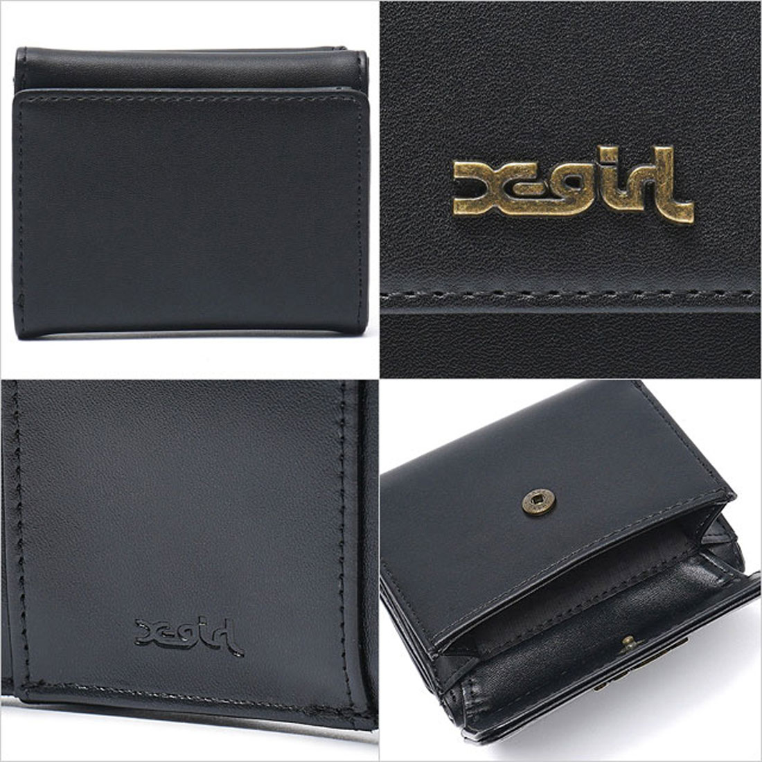 エックスガール X－girl MILLS LOGO FAUX LEATHER MINI WALLET