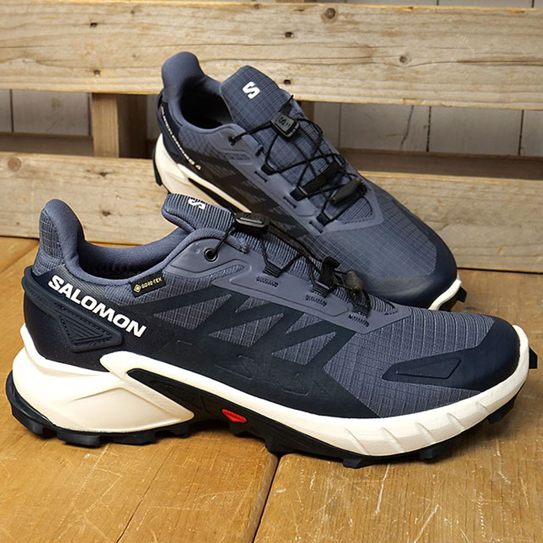 サロモン SALOMON SUPERCROSS 4 GTX GRISAILLE/WHITE/CARBON