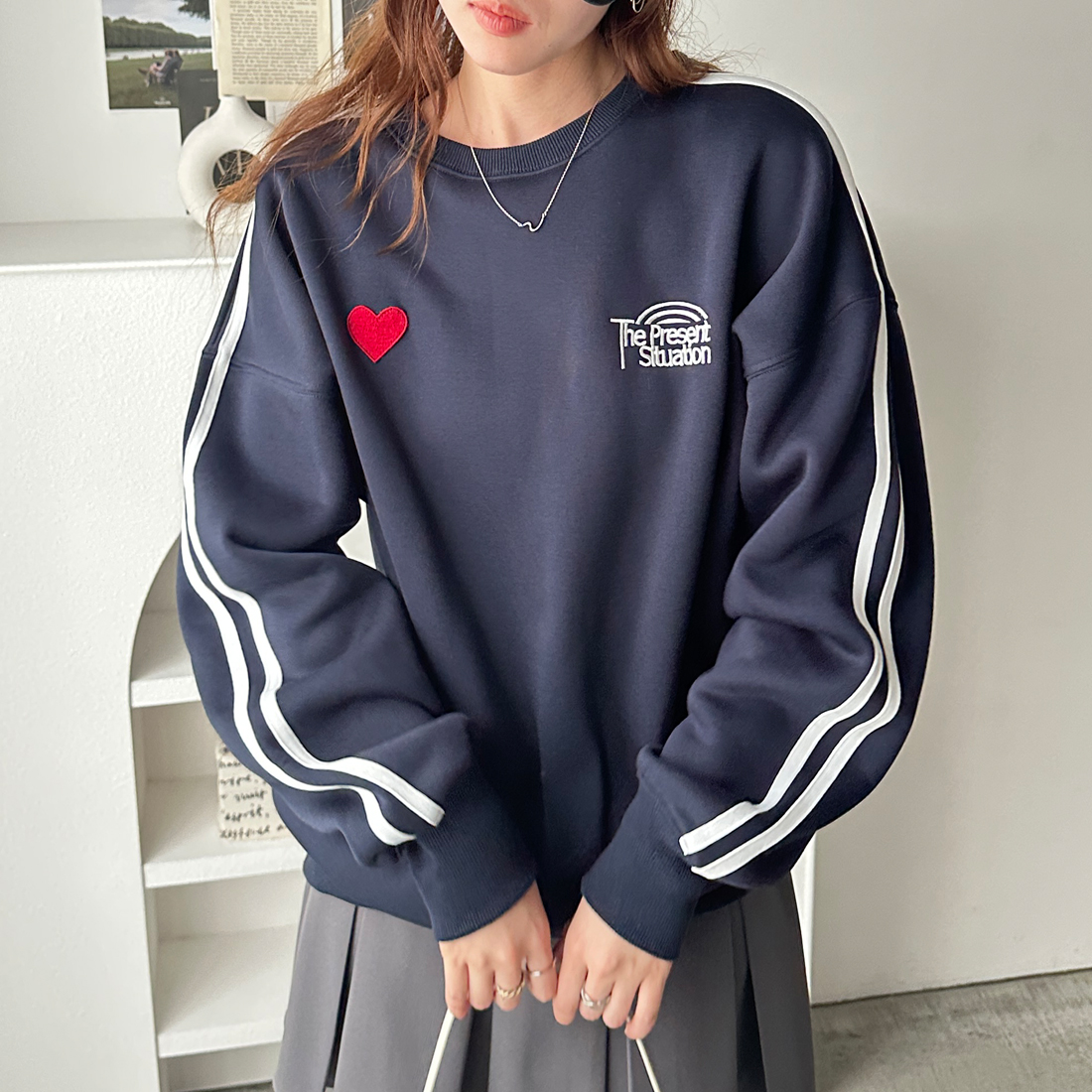 レディース 日本製 GOODモチーフ ロゴ刺繍 裏起毛 スウェット 全2色 Mサイズ AW クーポン】【セール15%OFF】ジーラ GeeRA 【FIRSTMOOD】ハート