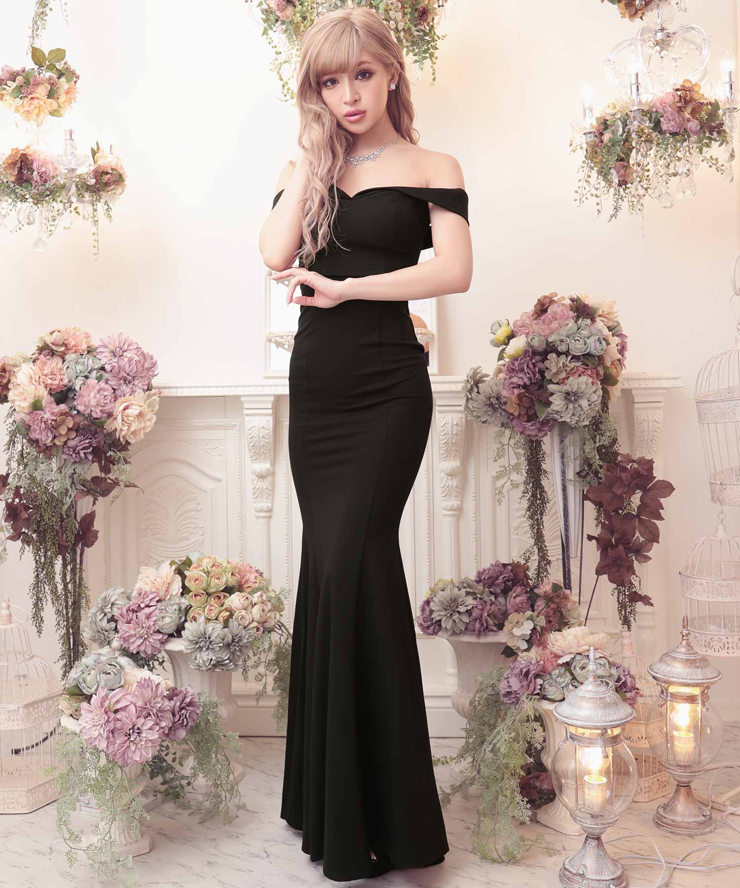 ティカ Tika キャバドレス 美ライン オフショルダー マーメイ ド