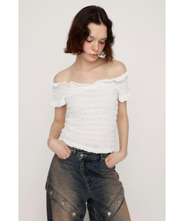 SHEER SHIRRING BUSTIER トップス(508403971) | スライ(SLY) - d