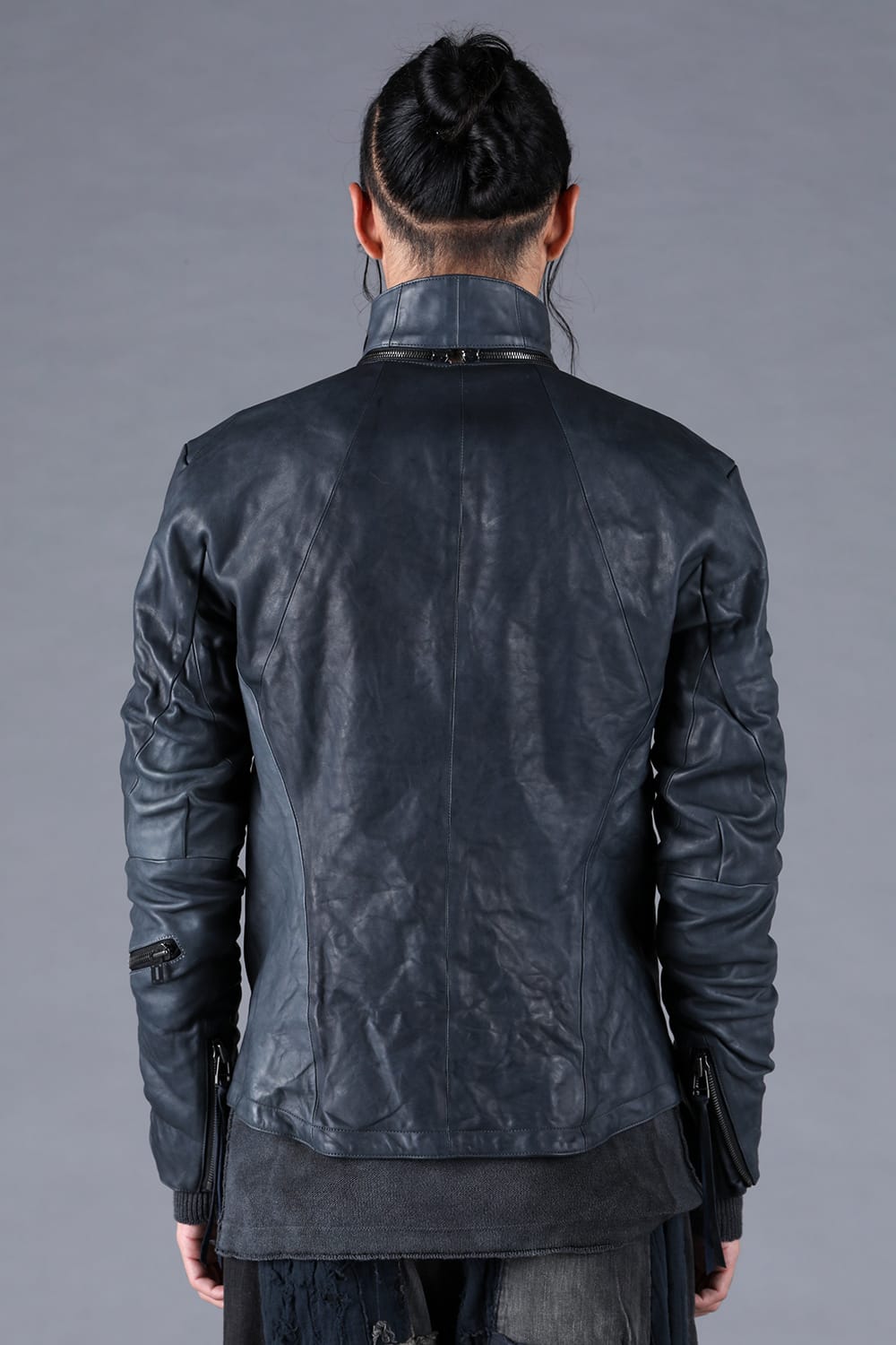 ディーハイゲン D.HYGEN Horse Leather High－Neck Jacket