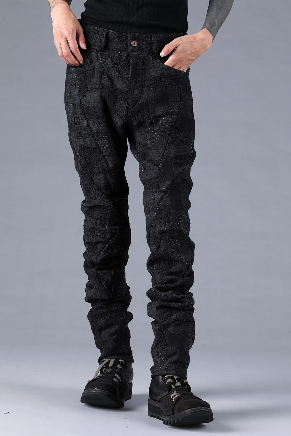 WRINKLED AND TWISTED パンツ ディーハイゲン D.HYGEN Crusted Jaguard Overlock Twisted