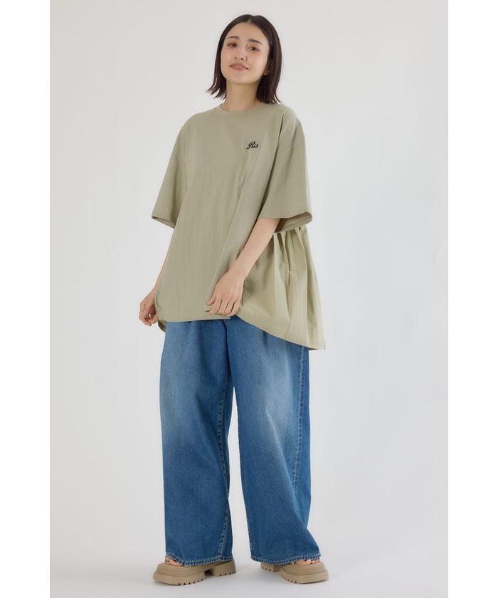 セール 13%OFF】バックギャザードッキングTシャツ(508408477
