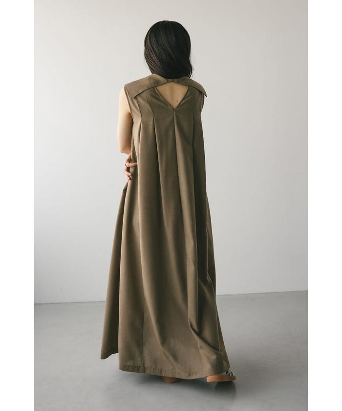 【CHICLINE】★ ブテフ ピンタックフレア ワンピース (DRESS) ★ CHICLINE】☆ ブテフ ピンタックフレア ワンピース (DRESS