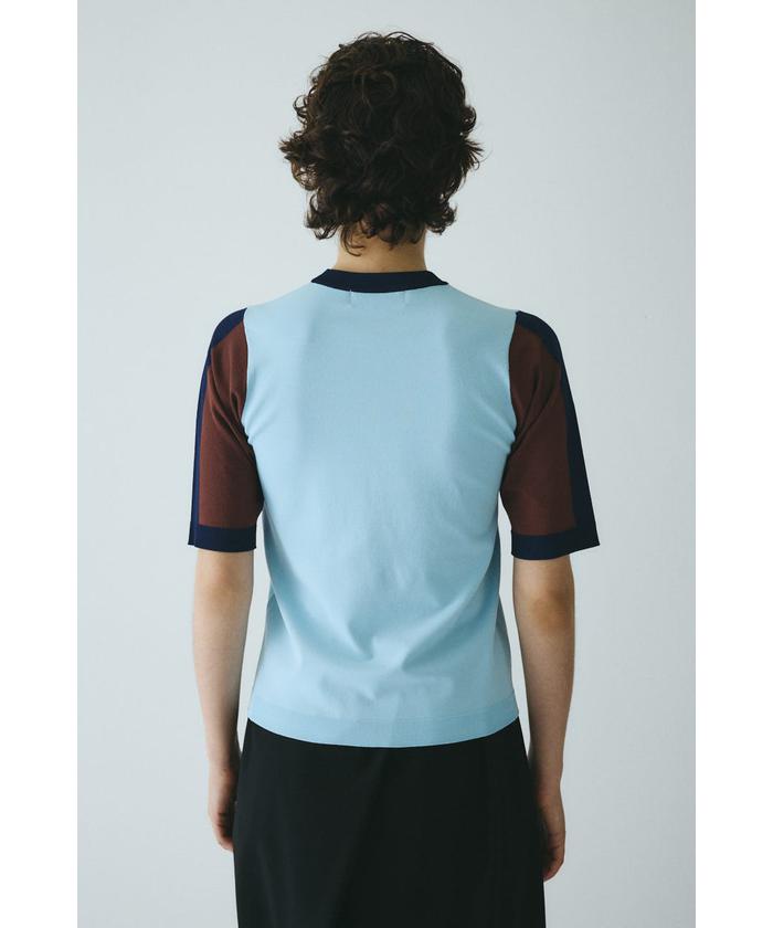 herin.cye カラーブロックフレアトップス セール】Color block flared tops (カラーブロックフレアー