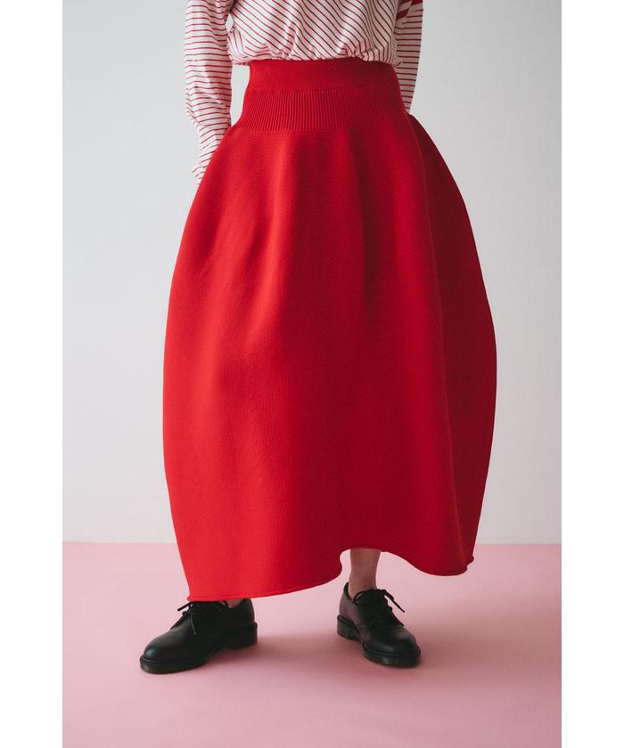 ヘリンドットサイ Jersey volum knit skirt レッド 美品 予約］Jersey volum knit skirt(508408515) | ヘリンドットサイ