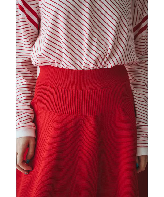 ヘリンドットサイ Jersey volum knit skirt レッド 美品 予約］Jersey volum knit skirt(508408515) | ヘリンドットサイ