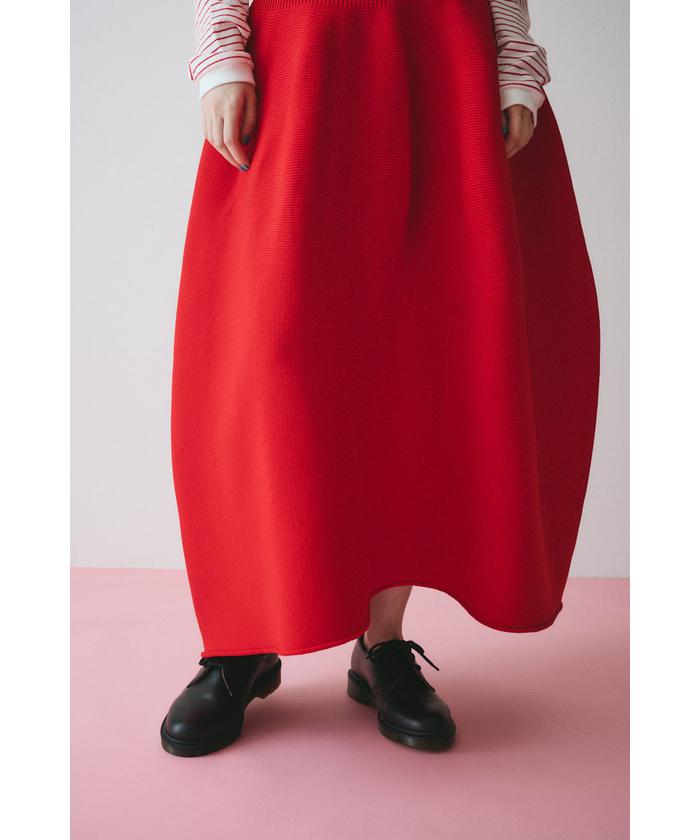 ヘリンドットサイ Jersey volum knit skirt レッド 美品 予約］Jersey volum knit skirt(508408515) | ヘリンドットサイ