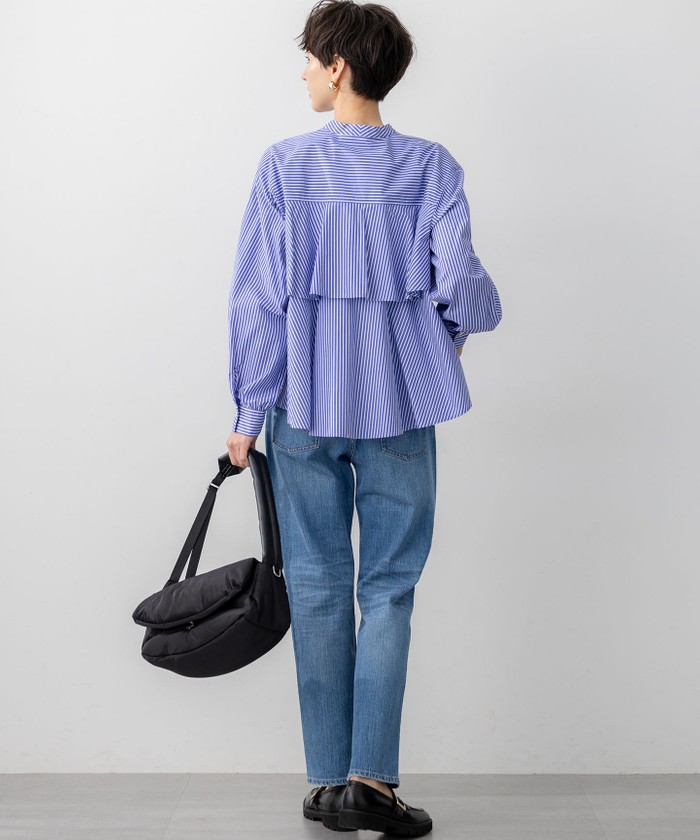 【美品】23区　デニム　ストレートジーンズ　17号　48　4L　大きいサイズ RED CARD TOKYO×23区】スリムストレート デニム パンツ
